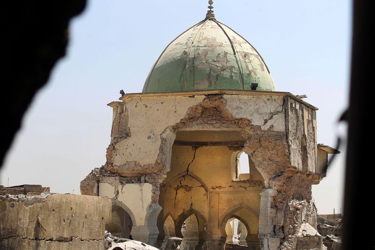 In Pictures Ruined Historic Grand Mosque Of Al Nuri In The Old City Of