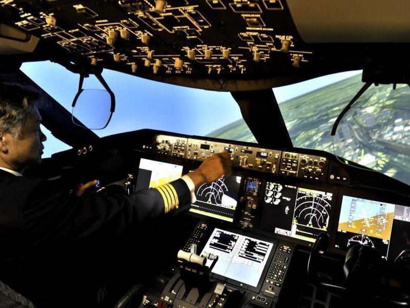 Airline pilot, cockpit