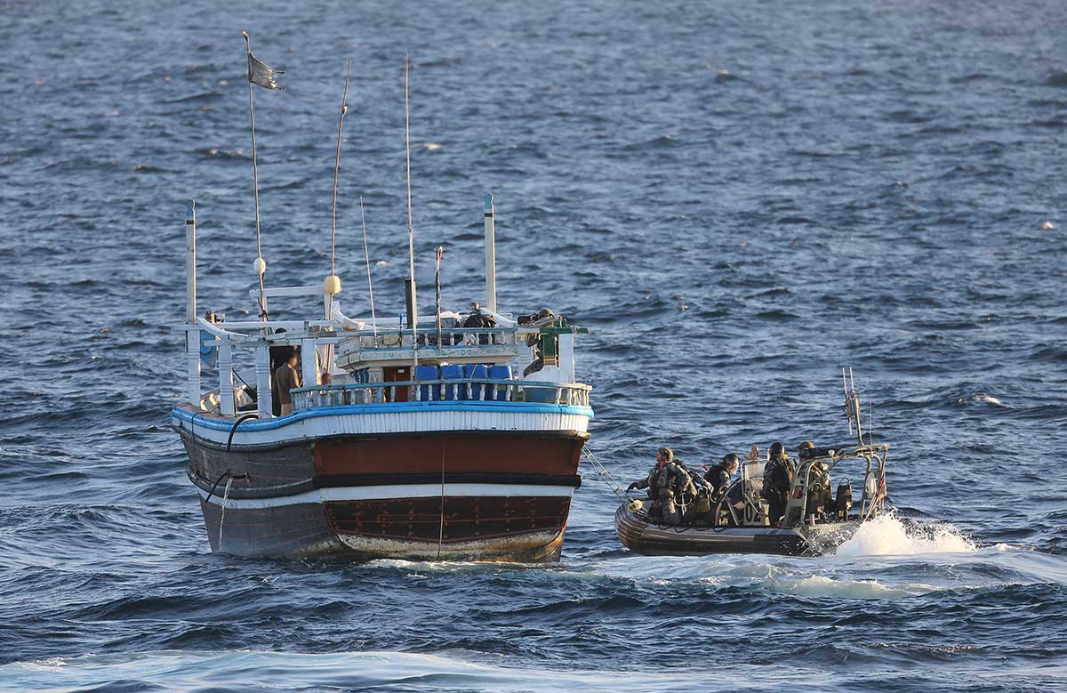 Australian warship seized almost eight tonnes of hashish in the Arabian Sea, with the defence department Saturday estimating its street $325 million.