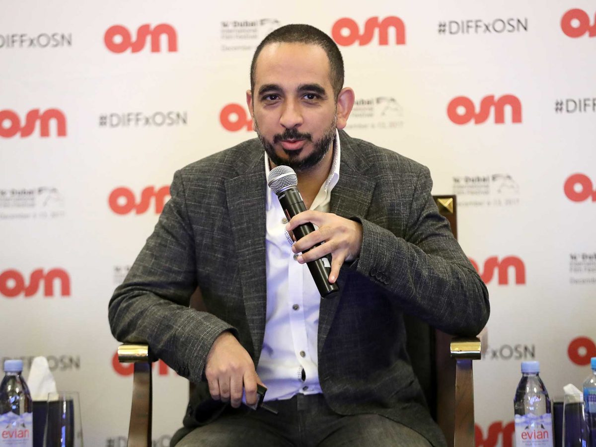 TVision CEO Tarek Ganainy attends the SNL Arabia press conference on day two of the 14th Dubai International Film Festival held at the Madinat Jumeriah in Dubai.