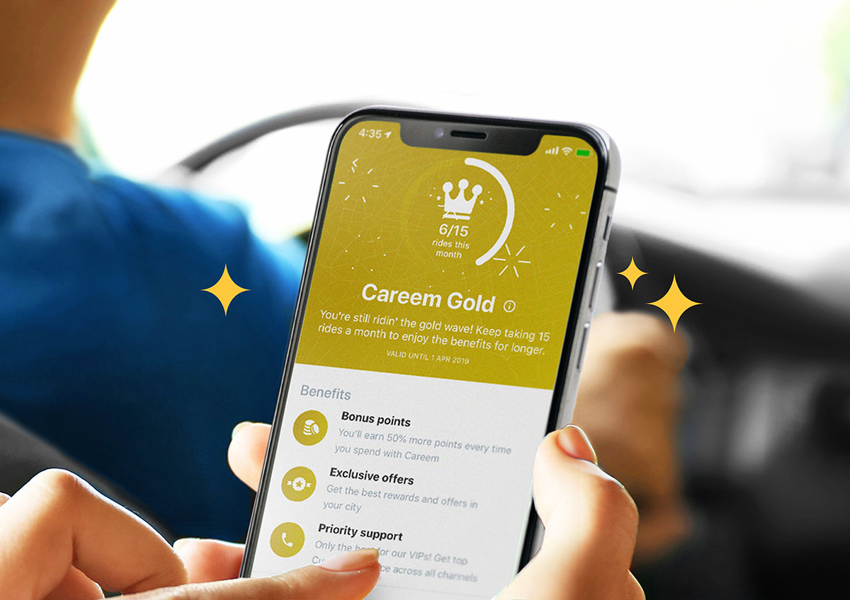 Customers who take 15 rides a month will achieve the Careem Gold status and enjoy benefits including 50% more points awarded on all rides and priority support across channels among other special offers.