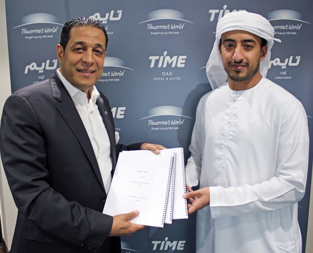 The agreement in Dubai was signed by Mohamed Awadalla, CEO, Time Hotels and Abdallah Mohamed Jaber Al Harbi, owner, Dunes Hotel Apartments.