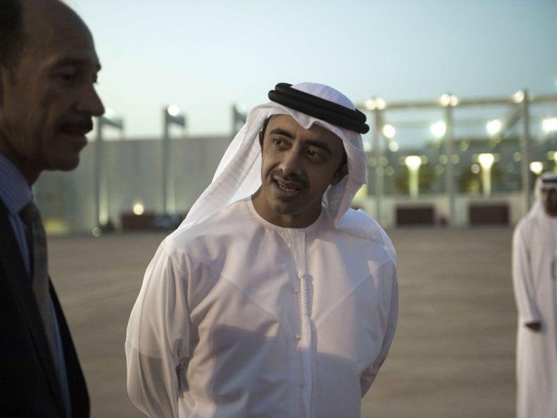 Emirati Foreign Minister Sheikh Abdullah bin Zayed bin Sultan al-Nahyan. (AFP/Getty Images)