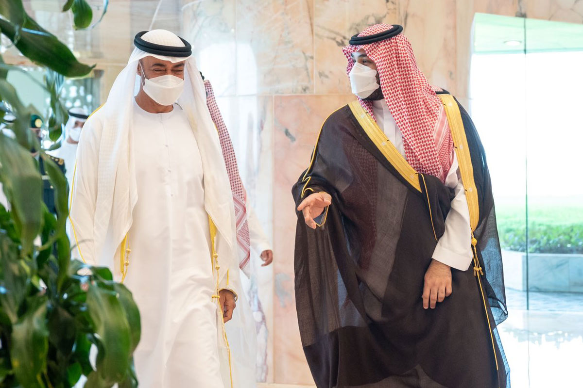 The leaders of Saudi Arabia and the United Arab Emirates held talks late on Monday.