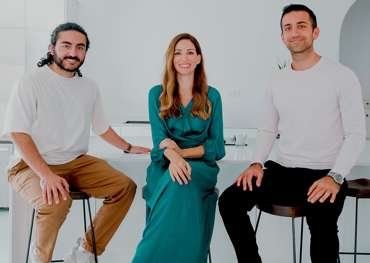 L-R: co-founders of  Sarwa, Jad Sayegh, Nadine Mezher and Mark Chahwan.