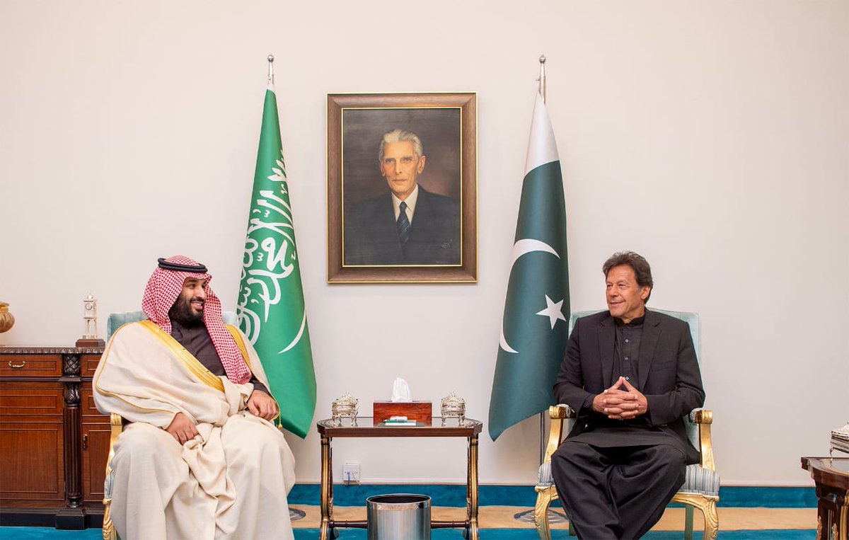 “We are creating a great future for Saudi Arabia and Pakistan,” Prince Mohammed said at a reception by Prime Minister Imran Khan after the kingdom’s de facto ruler reached Islamabad on Sunday on a two-day trip.