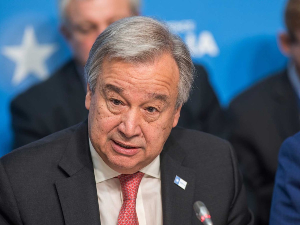 UN Secretary General Antonio Guterres