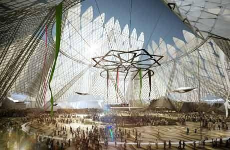 An artists impression of the UAEs World Expo site.