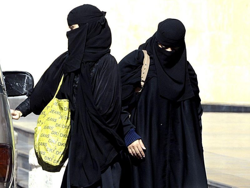 Saudi women arrive at a shopping mall in Riyadh on January 12, 2013. Saudi King Abdullah has appointed women for the first time to a top advisory body, with decrees published marking a breakthrough in a kingdom that imposes stringent restrictions on females. (AFP/Getty Images)