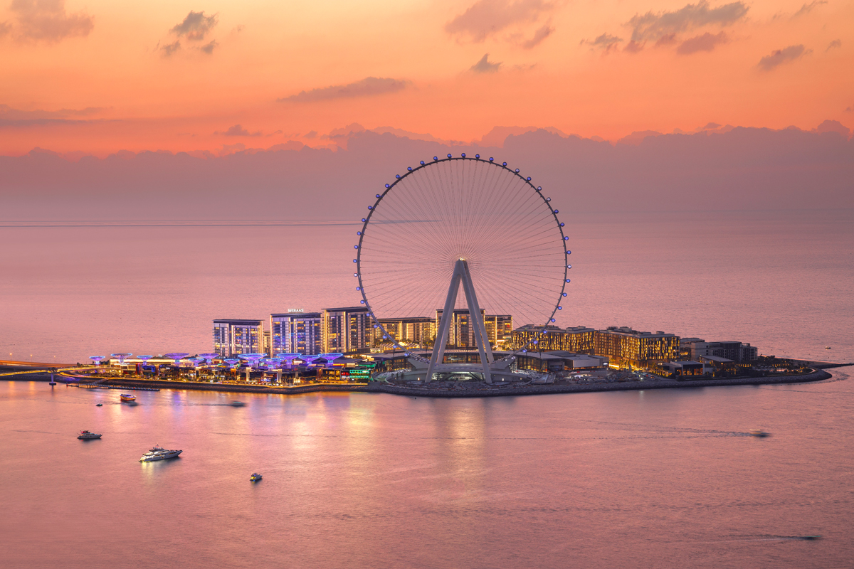 The 250-metre high wheel boasts 48 air-conditioned passenger cabins and is another iconic addition to Dubai's skyline.