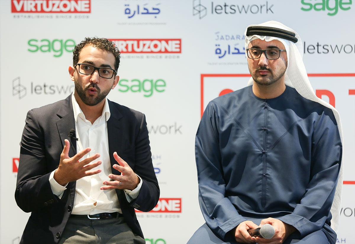 Expert views Fahim Al Qasimi (left) and Tariq Bin Hendi have shared their insight on the future of startups in the region at the StartUp Academy