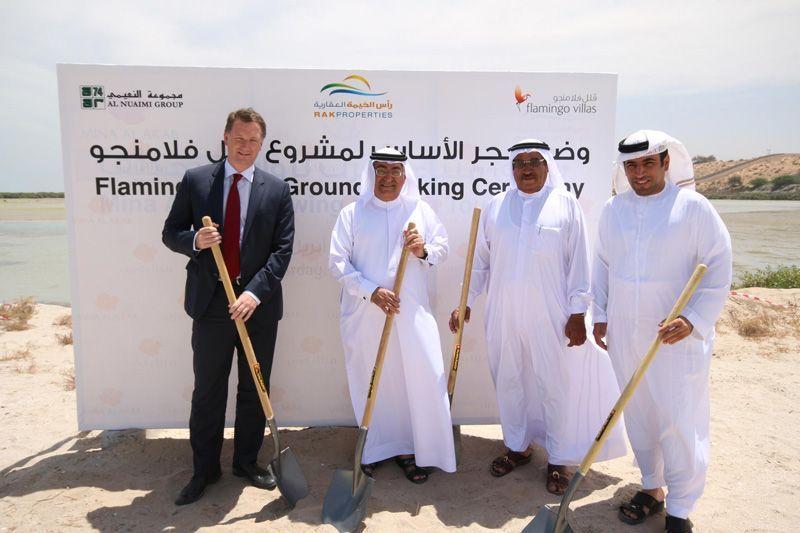 The groundbreaking ceremony for Flamingo Villas.