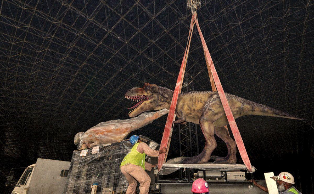 Dinosaurs have been installed at IMG Worlds of Adventure in Dubai.