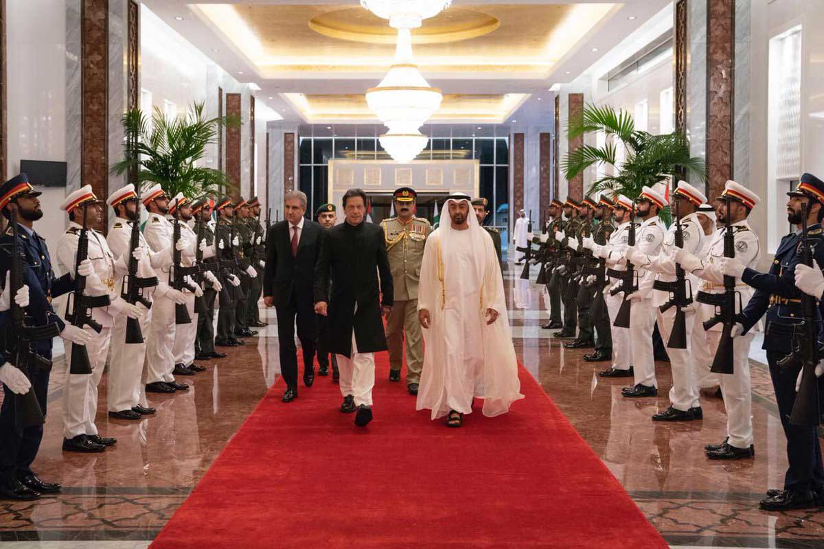 Pakistani Prime Minister arrived in Abu Dhabi on a state visit on Wednesday, where he and met with His Highness Mohamed bin Zayed Al Nahyan, Crown Prince of Abu Dhabi and Deputy Supreme Commander of the UAE Armed Forces.