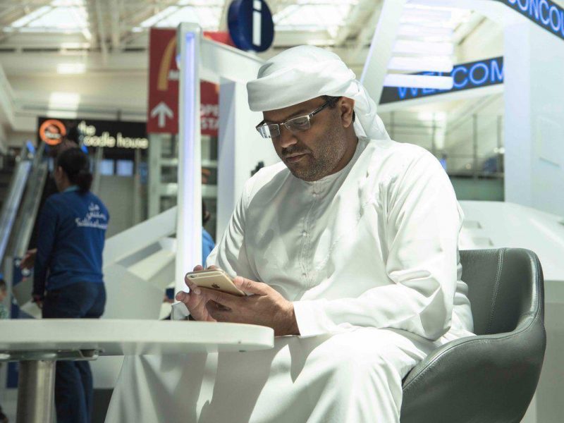 Dubai Airports said access to the Wi-Fi has also been made simpler with only one click required on the landing page to connect to the service. Image: Dubai Airports