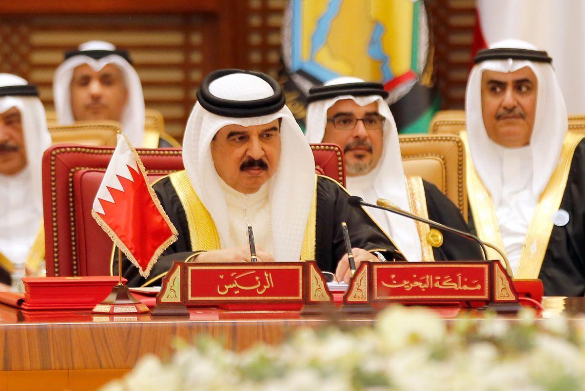 King of Bahrain, Hamad bin Issa al-Khalifa, attends a Gulf Cooperation Council (GCC) summit on December 6, 2016, in the Bahraini capital Manama. British Prime Minister Theresa May was to join Gulf Arab leaders at the summit in Bahrain for talks on trade after Britains exit from the European Union. (Stranger/AFP/Getty Images)