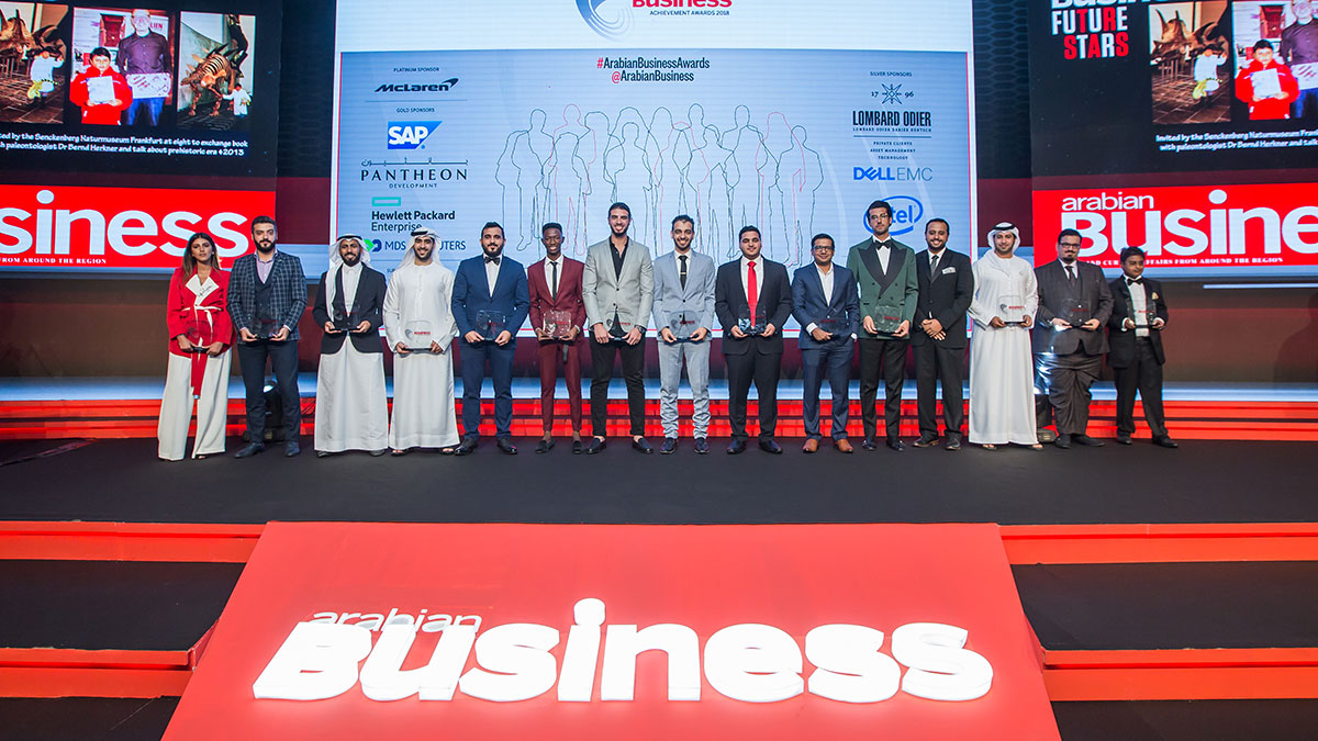 The Future Stars pictured on stage after receiving their awards.