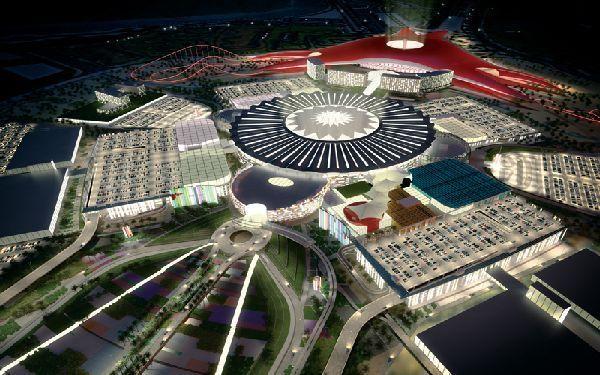 An artists impression of Yas Mall, Abu Dhabi