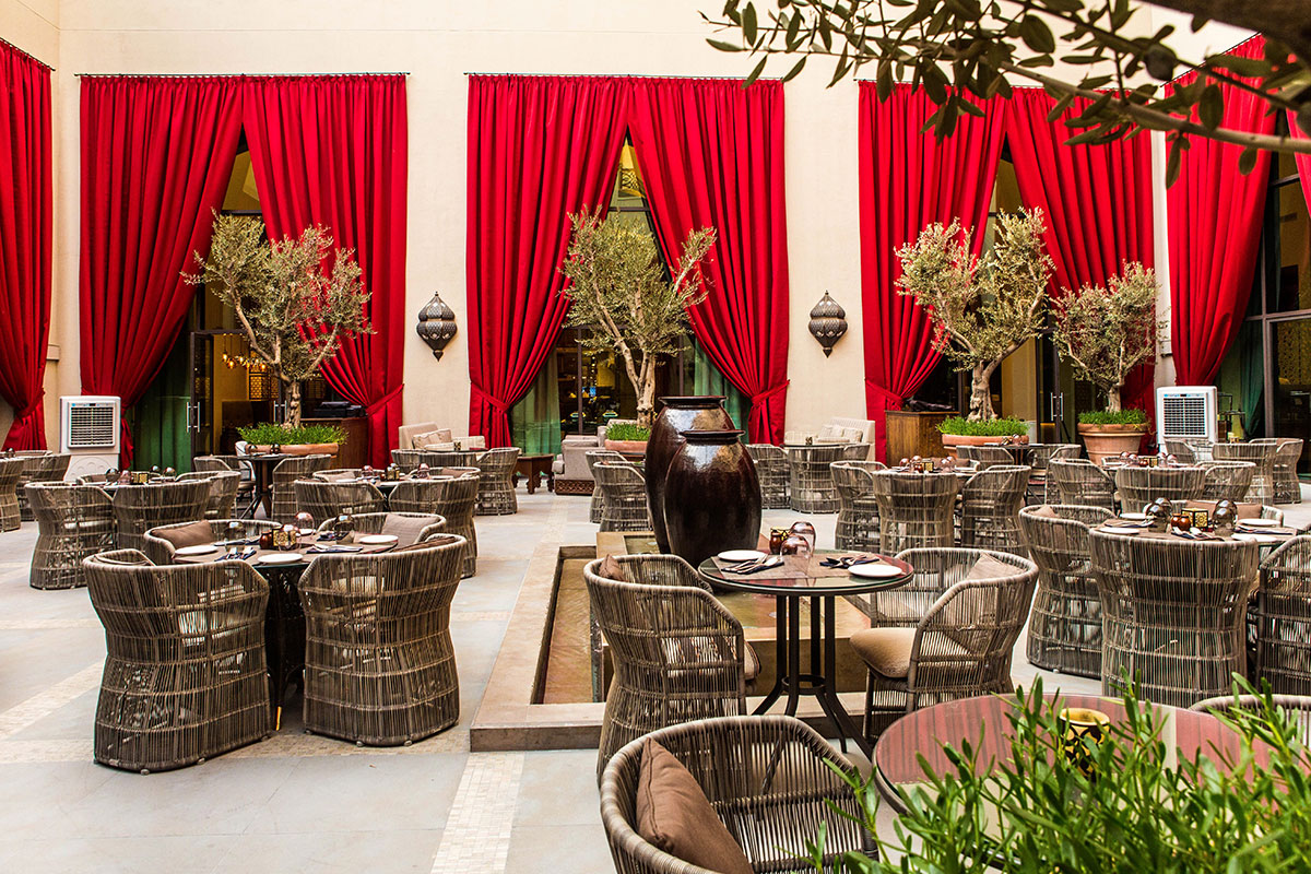 The Courtyard at Manzil Downtown offers a traditional Arabian dining experience