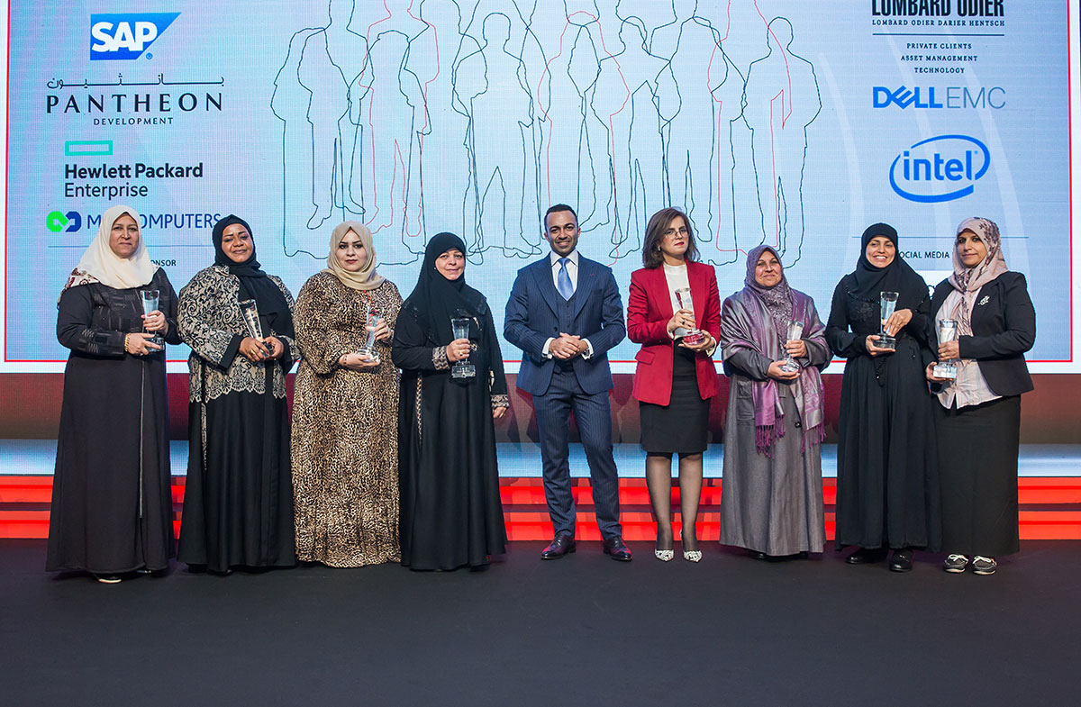 Guiding light The story of the eight Iraqi widows, seen here with ITP Media Group CEO Ali Akawi, is a lesson in rising above adversity