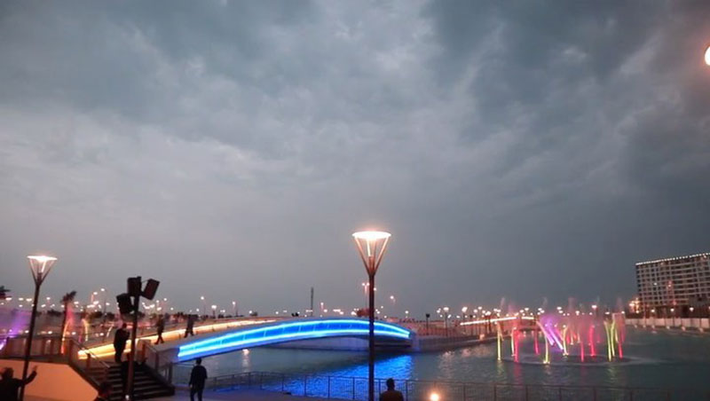 The star attraction is the seawater-operated fountains which will create shows against the backdrop of more than 1,200 colour-changing LEDs.