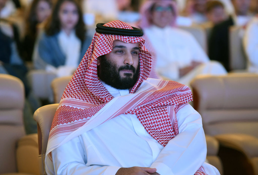 Saudi Crown Prince Mohammed bin Salman attends the Future Investment Initiative FII conference in Riyadh. 
Photo: FAYEZ NURELDINE/AFP/Getty Images