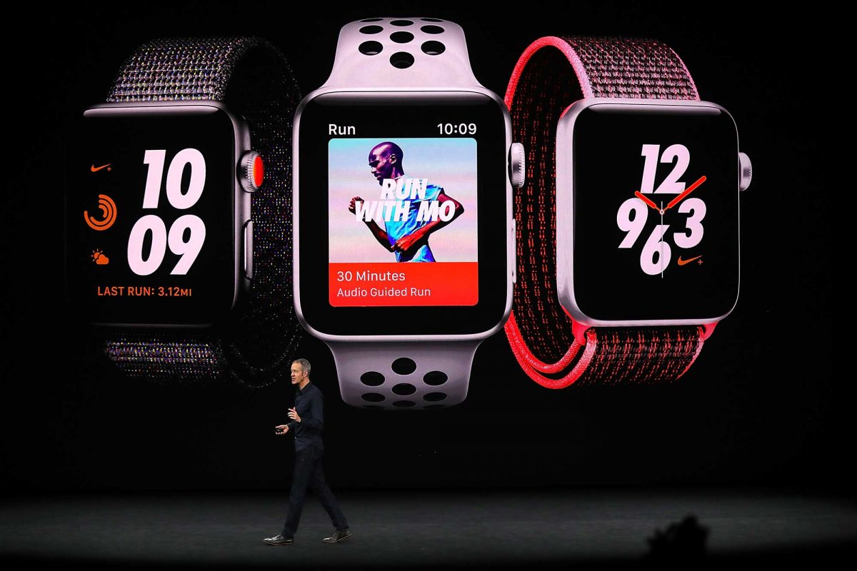 Apple COO Jeff Williams speaks during an Apple special event at the Steve Jobs Theatre on the Apple Park campus on September 12, 2017 in Cupertino, California. Apple is holding their first special event at the new Apple Park campus where they are expected to unveil a new iPhone.