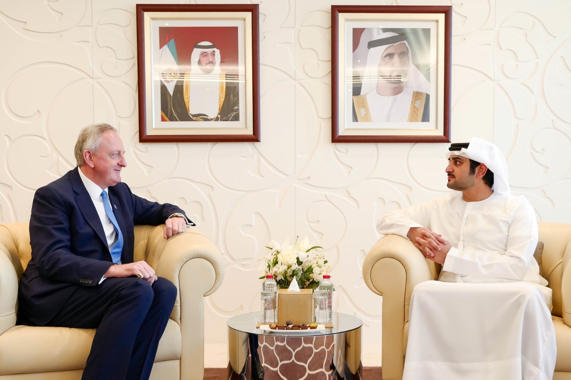 Sheikh Maktoum bin Mohammed bin Rashid Al Maktoum, deputy ruler of Dubai and chairman of DIFC, on Tuesday received Peter Estlin, Lord Mayor of the City of London.