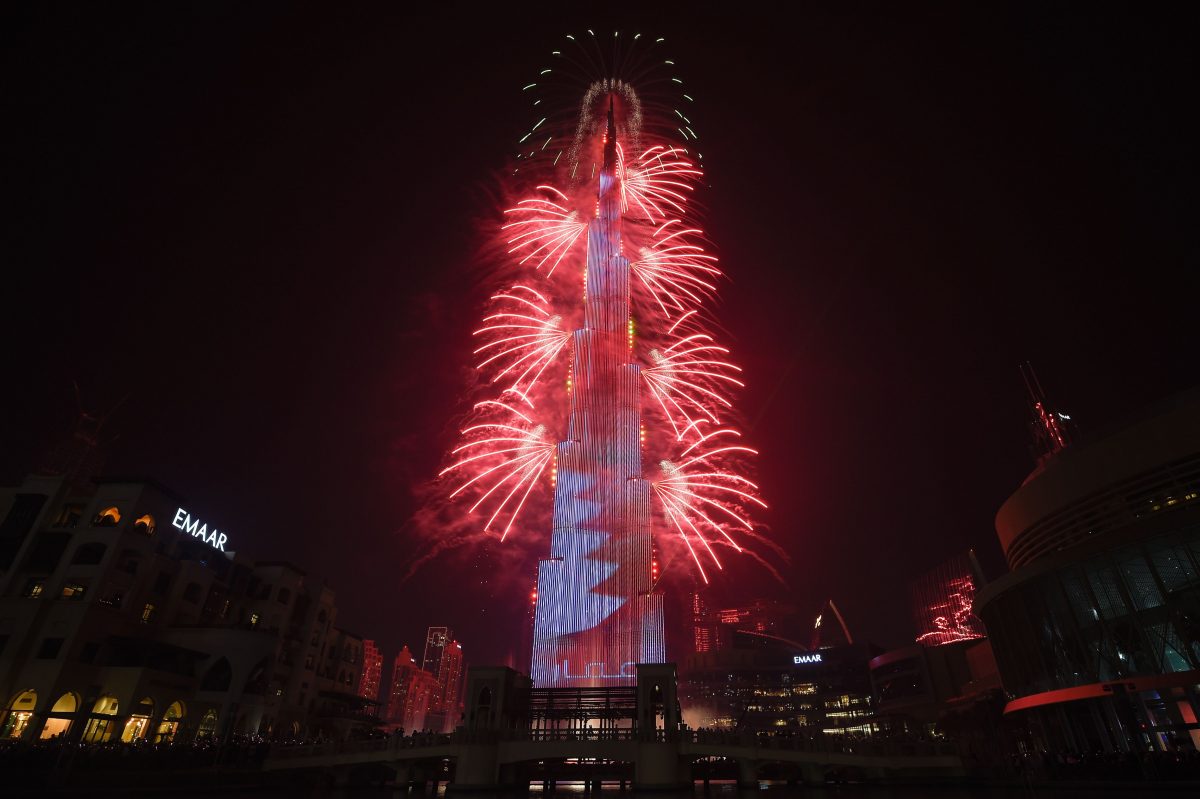 Those who wish to enjoy the fireworks in Downtown Dubai will need to be present in the area before 4pm when the Mohammed Bin Rashid Boulevard will close. Image: AFP/Getty Images