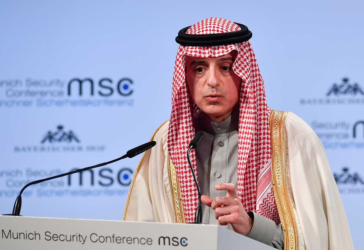 Saudi Arabia's foreign minister Adel bin Ahmed Al-Jubeir 
(Photo: THOMAS KIENZLE/AFP/Getty Images)