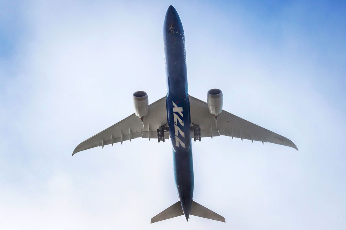 ​Boeing announced in January that it was postponing the 777X’s planned market entry to late 2023. Image: Boeing