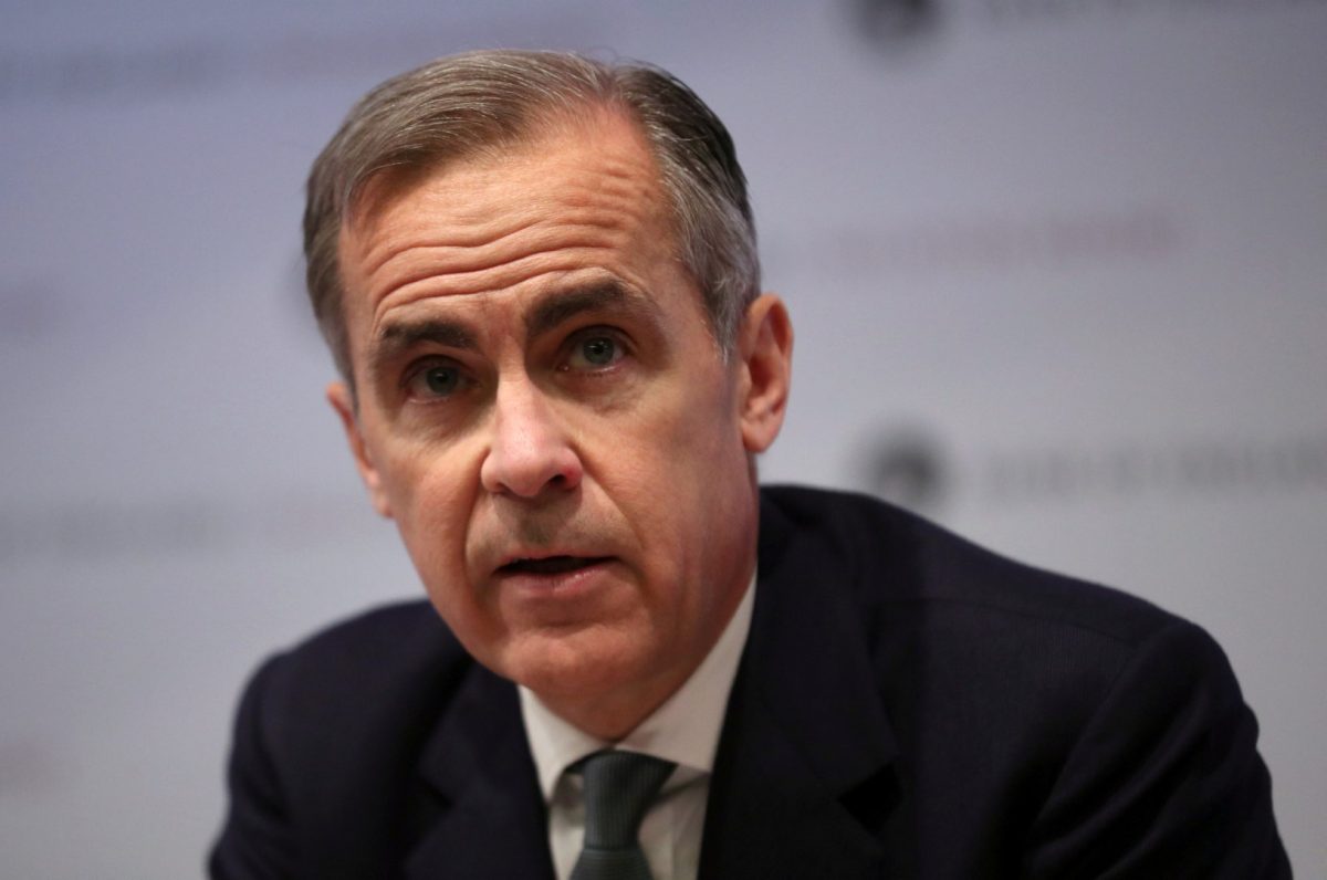 The Governor of the Bank of England Mark Carney speaks at a news conference at the Bank of England in London.
Photo: HANNAH MCKAYAFPGetty Images