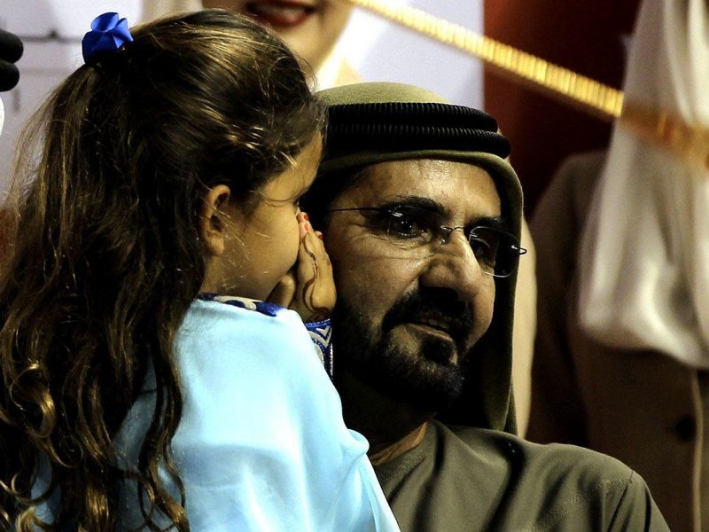 Sheikh Mohammed bin Rashed Al Maktoum with his daughter Al-Jalila bint Mohammed Al Maktoum. (AFP/Getty Images)