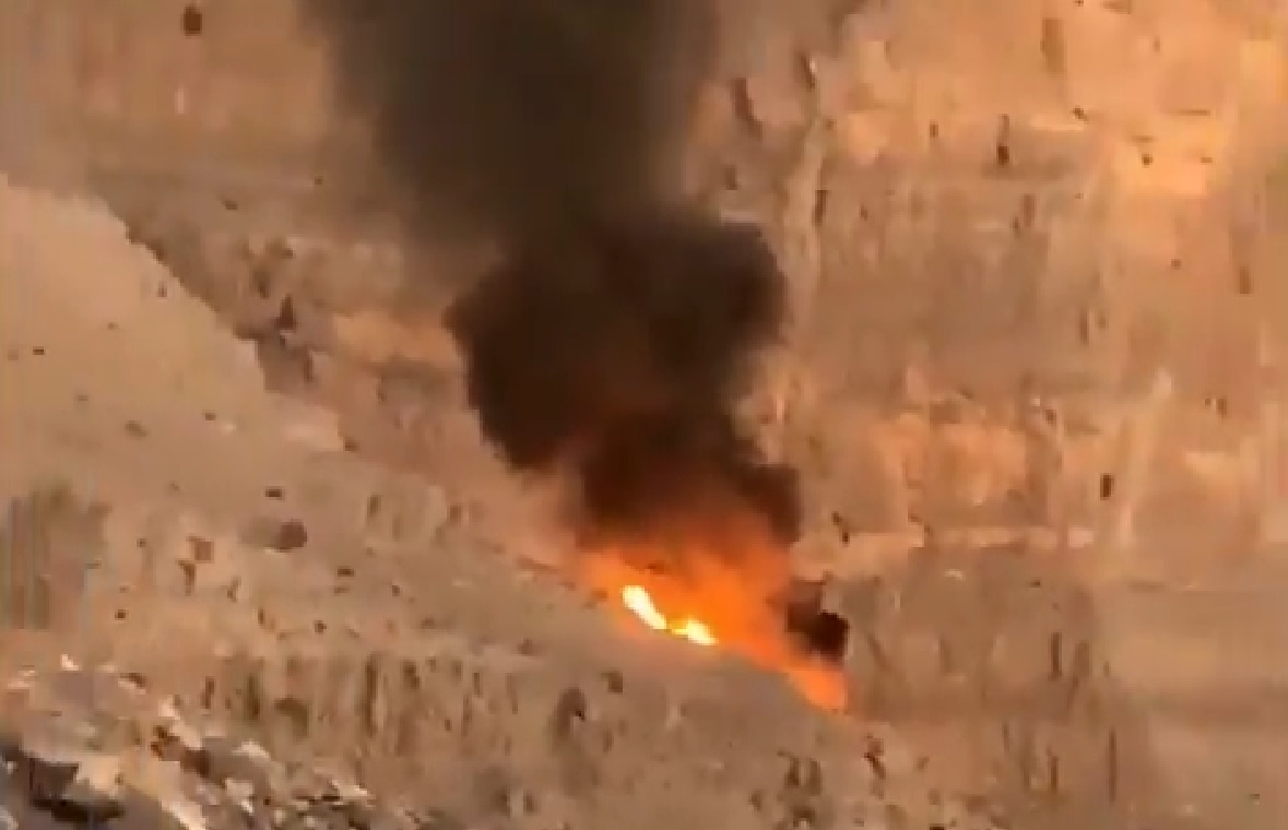 Video taken by eyewitnesses at the scene shows the red and white helicopter spinning rapidly as it lost altitude before bursting into a ball of flames.