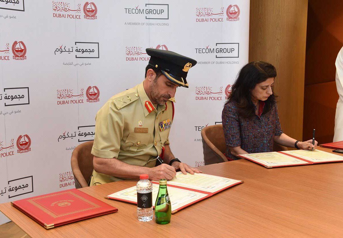 Dubai Police and TECOM Group, signed a memorandum of understanding (MoU) to establish three smart police stations in major TECOM areas.