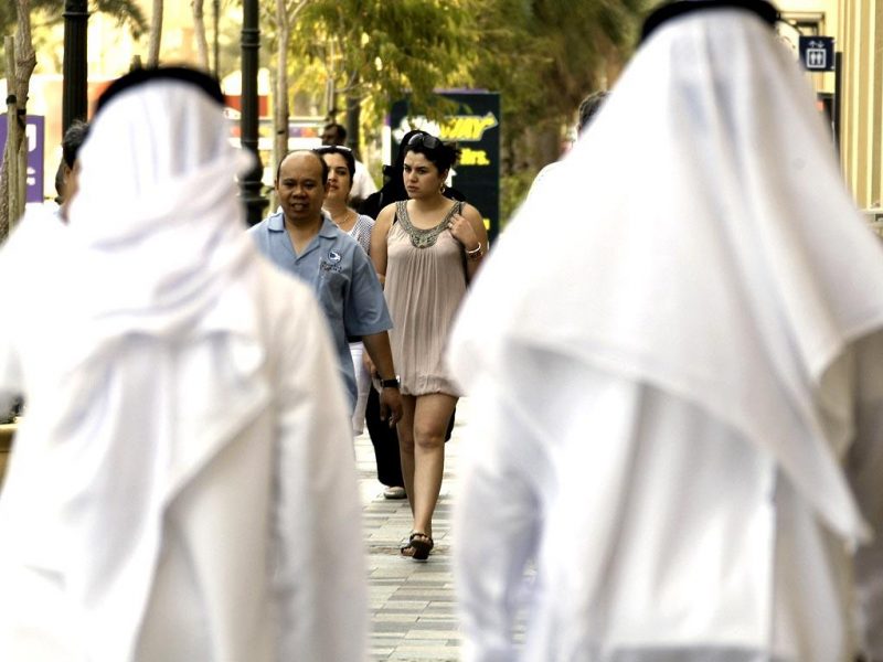 Emirati men, Dubai, UAE nationals and expats. (Karim Sahib/AFP/Getty Images)