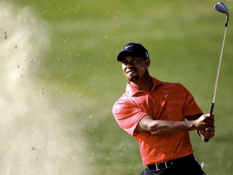 Tiger Woods during the final round of Abu Dhabi HSBC Golf Championship on Jan 30, 2012