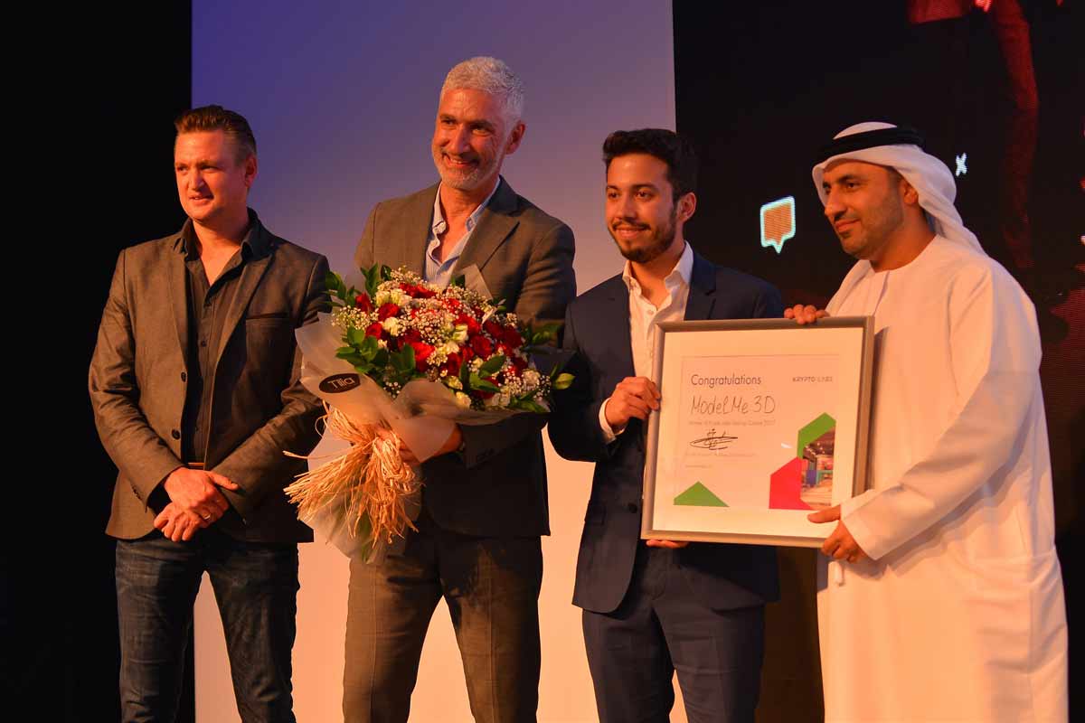 ModelMe3D won the first Krypto Labs competition during the inauguration of its headquarters in Masdar City in Abu Dhabi in October.