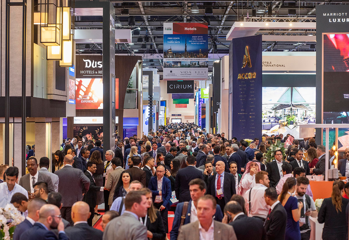 Crowds at Arabian Travel Market in 2019.