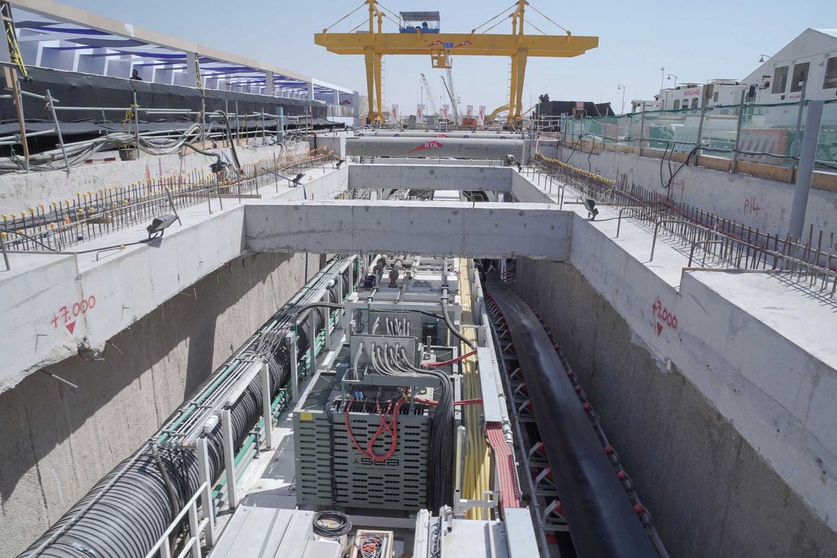 Route 2020 is the 15km extension of Dubai Metro's Red Line, which includes elevated viaducts and two underground stations.