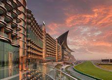 ALMOST OPEN: The Meydan Hotel features 285 rooms and suites, 95 percent of which have a clear view of the racetrack.