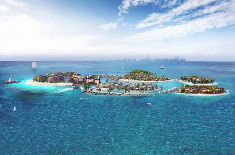 The Heart of Europe project, the six-island luxury development, located off the coast of Dubai.