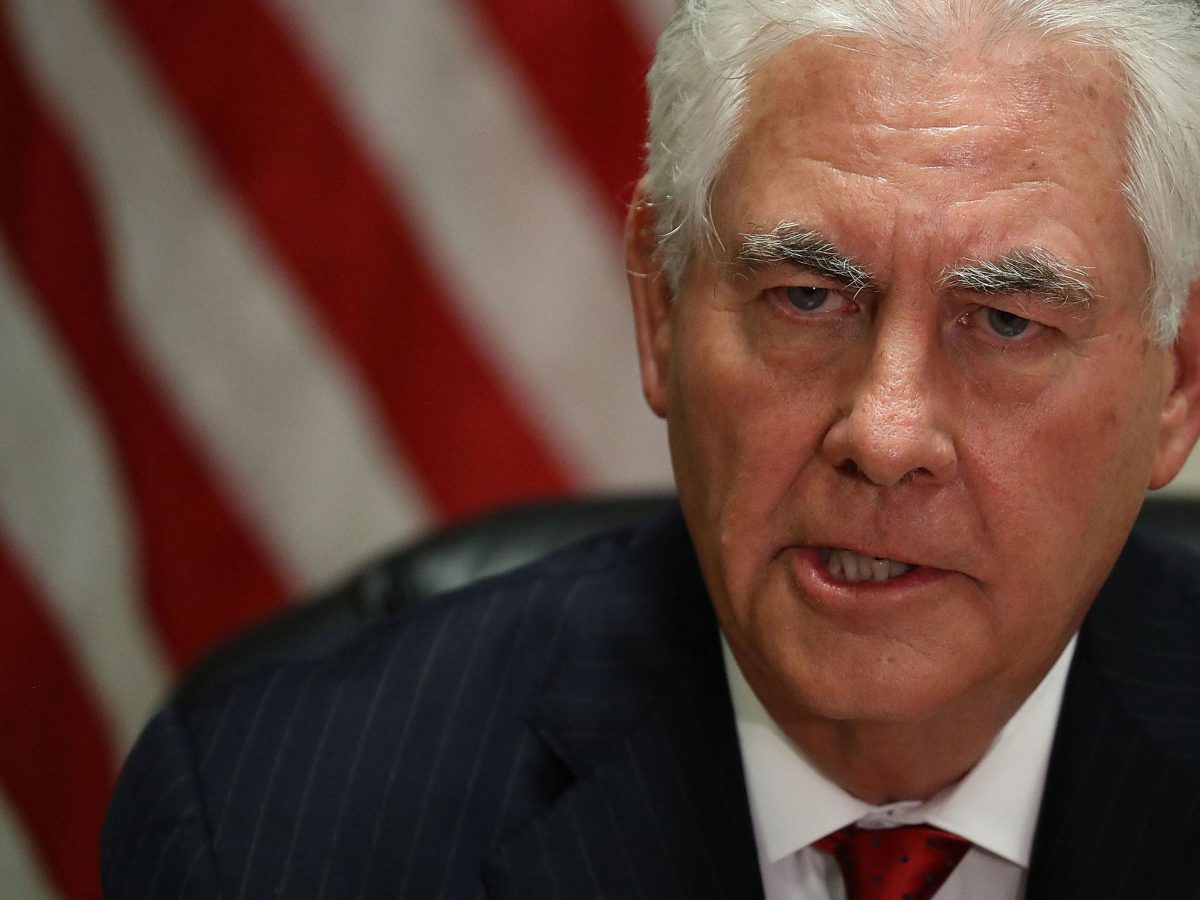 US Secretary of State Rex Tillerson.