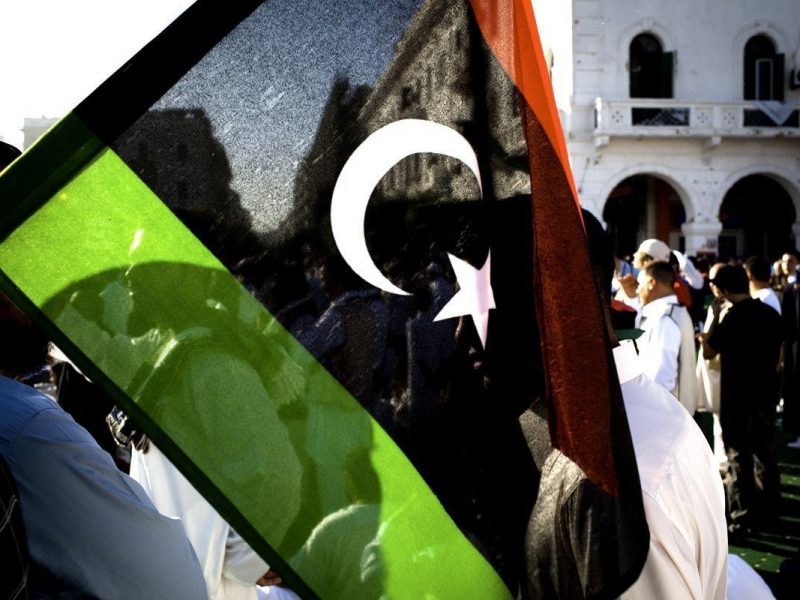 Libyan rebels celebrate in Martyrs Square (formerly Green Square under Gaddafi) in Tripoli