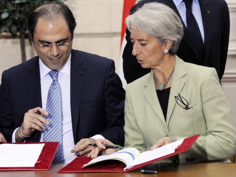 Jihad Azour pictured with IMF Managing Director Christine Lagarde. n(Eric Feferberg/AFP/Getty Images)