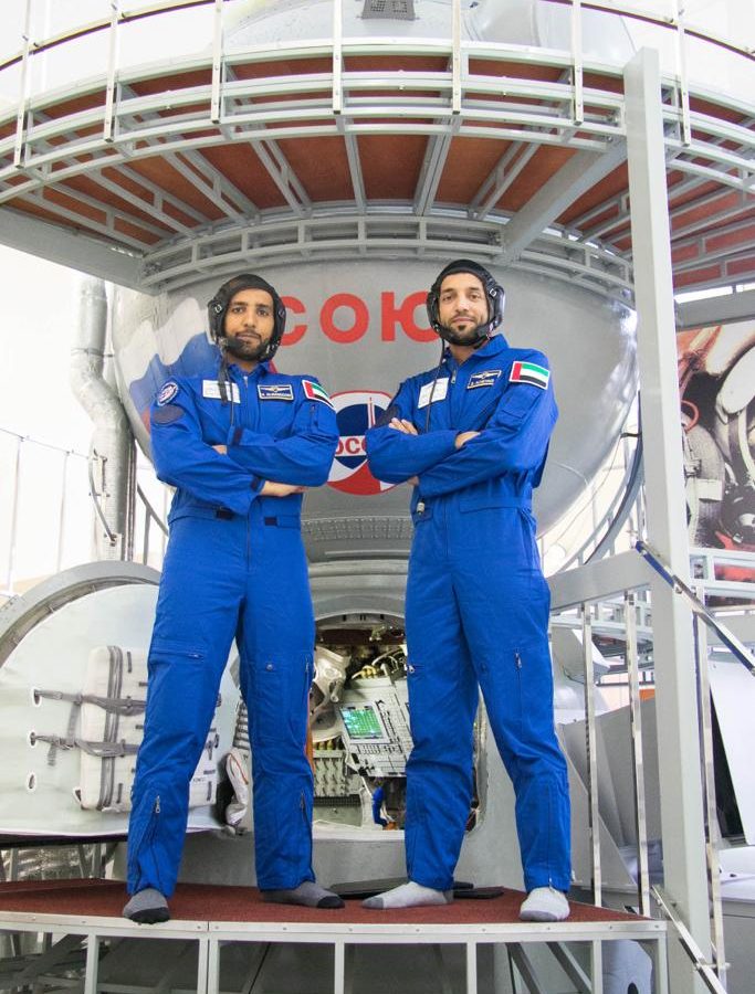 The first Emirati astronauts, Sultan Al Nayadi and Hazza Al Mansouri, have started training for a historic mission that was set to take one of them to the International Space Station on April 5 2019 on board the Soyuz MS-12.