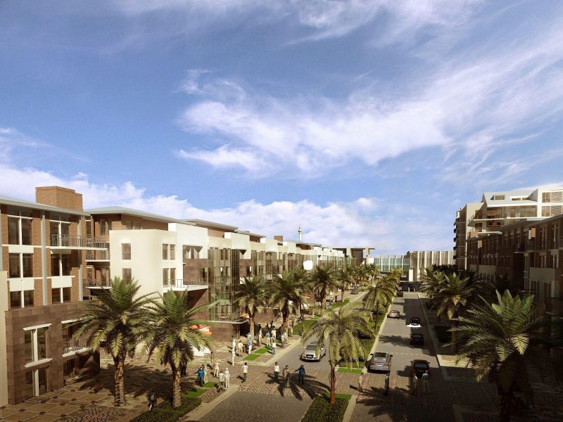 An artists impression of the Madinat Al Mustaqbal project.