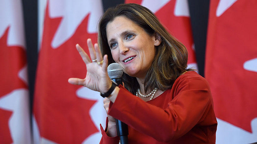 Canada’s foreign minister Chrystia Freeland.