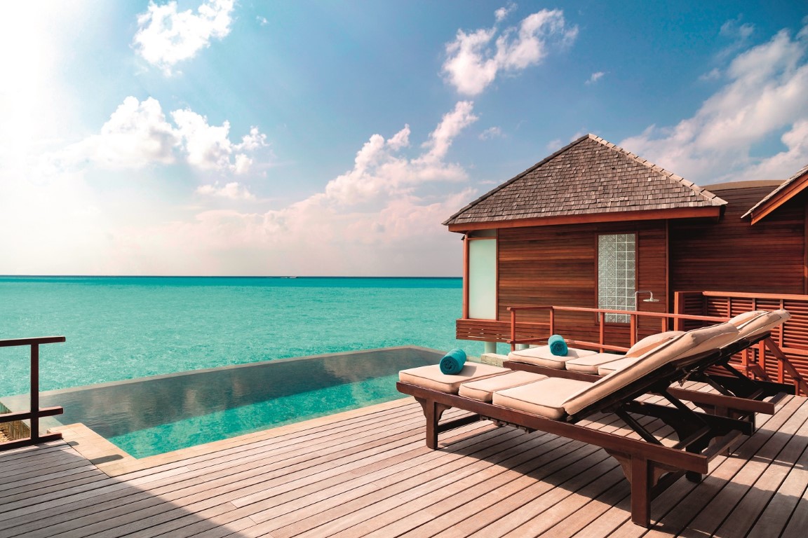 Anantara Dhigu Maldives Resort is designed with 110 beach villas and over-water suites 