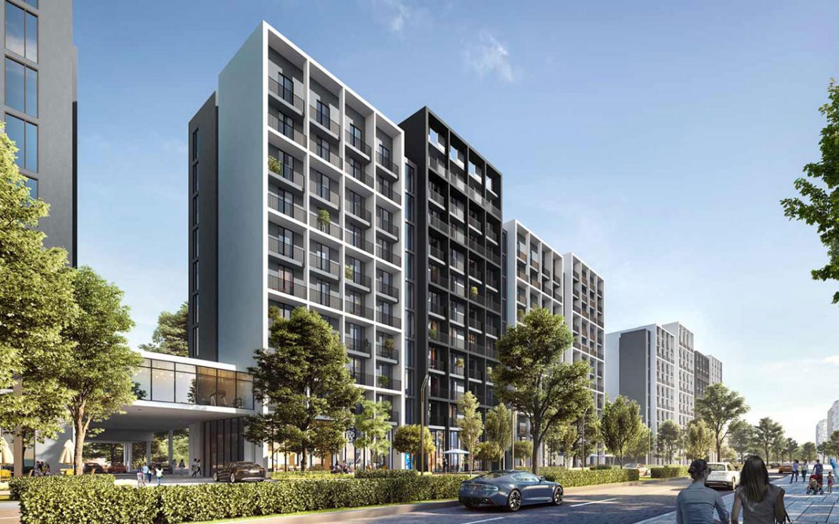 The Boulevard comprises three nine-storey apartment blocks, plus amenities, surrounded by green landscaping